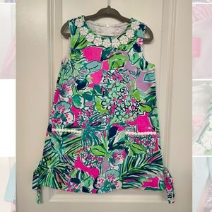 Lilly Pulitzer Girls Classic Shift Dress (Size 4)